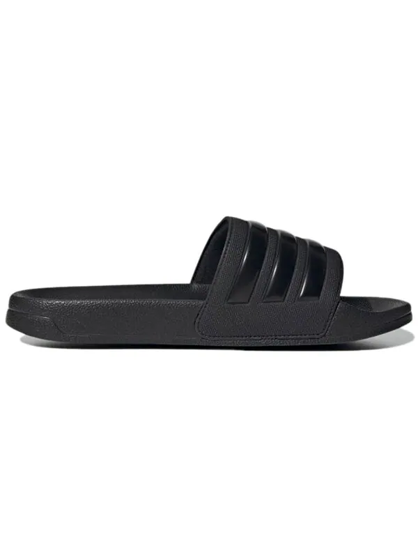 Тапочки adilette shower slide 'triple black' Adidas — изображение 3 из 4, черный