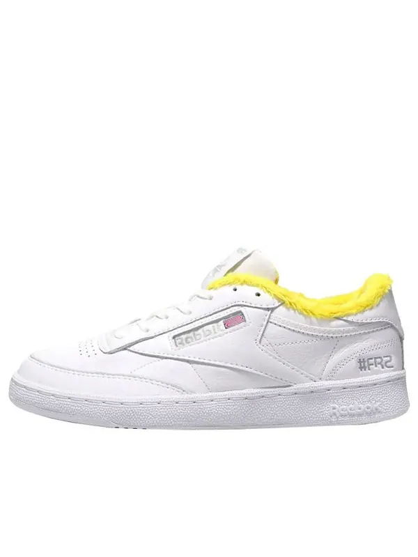 Кроссовки atmos x #fr2 x club c 85 'white yellow' Reebok — изображение 1 из 2, белый/желтый