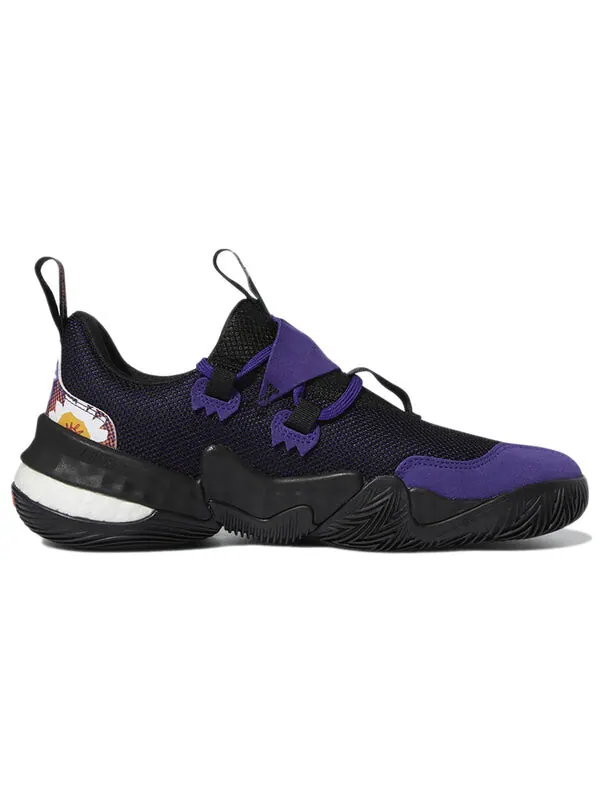 Кроссовки trae young 1 Adidas — изображение 2 из 4, черный/фиолетовый