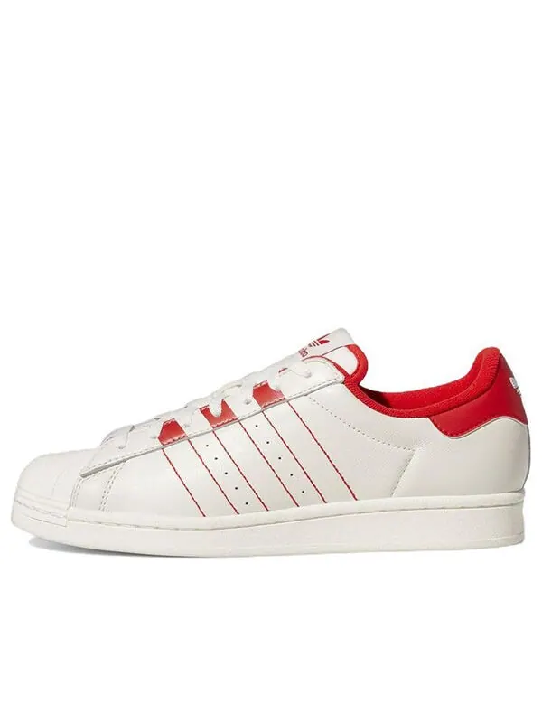 Кроссовки оригиналы суперзвезда Adidas — изображение 1 из 4, белый/красный/белый