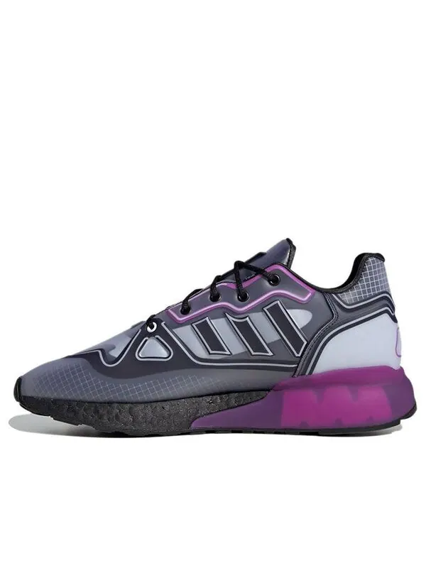 Кроссовки оригиналы zx 2k boost futureshell Adidas — изображение 1 из 4, синий/фиолетовый/белый