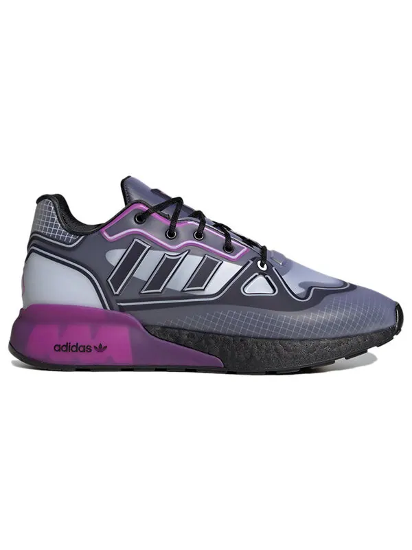 Кроссовки оригиналы zx 2k boost futureshell Adidas — изображение 2 из 4, синий/фиолетовый/белый