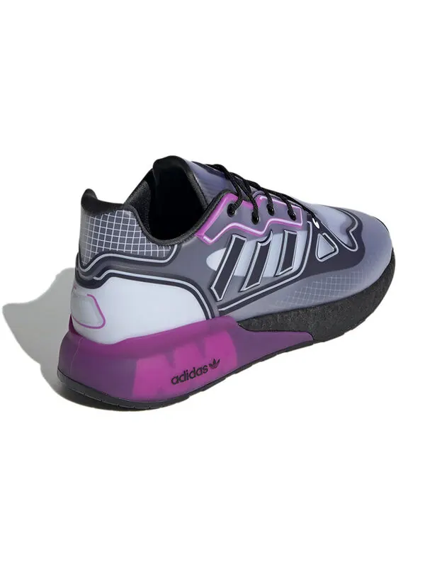 Кроссовки оригиналы zx 2k boost futureshell Adidas — изображение 4 из 4, синий/фиолетовый/белый