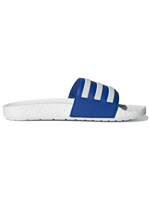 Тапочки adilette boost slide 'white royal blue' Adidas — изображение 2 из 4, синий/белый