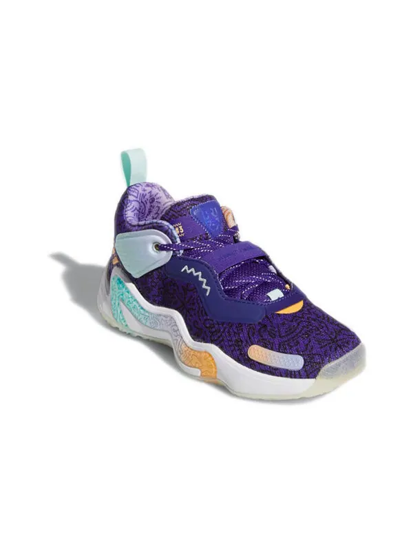 Кроссовки дон проблема №3 большие дети Adidas — изображение 3 из 4, фиолетовый/синий