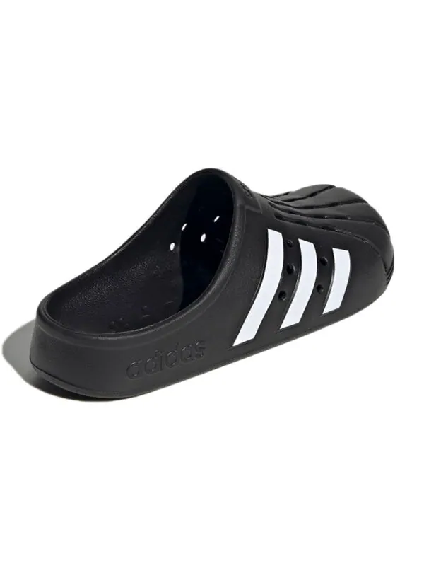 Тапочки adilette clog 'black white' Adidas — изображение 4 из 4, черный