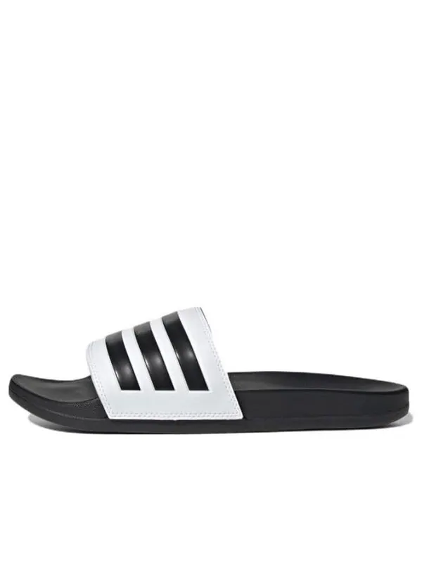 Тапочки adilette comfort slide 'white black' Adidas — изображение 1 из 4, черный/белый