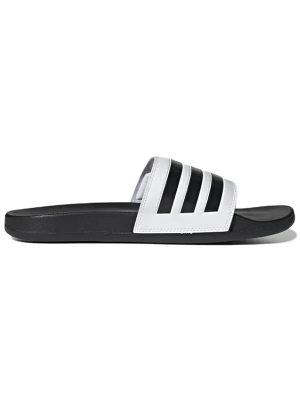 Тапочки adilette comfort slide 'white black' Adidas — изображение 2 из 4, черный/белый
