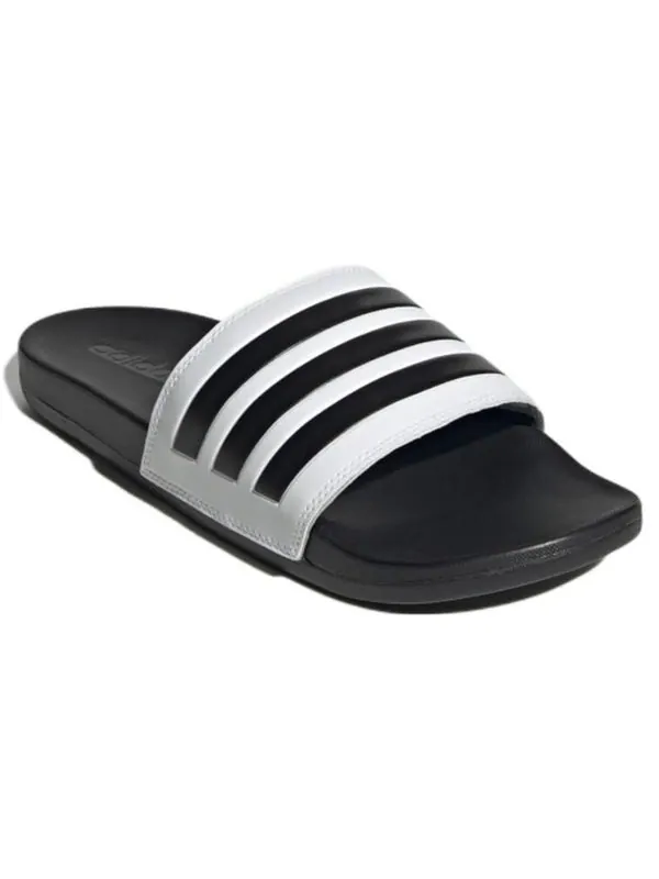 Тапочки adilette comfort slide 'white black' Adidas — изображение 3 из 4, черный/белый