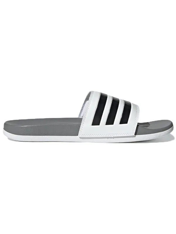 Тапочки adilette comfort slide 'white grey' Adidas — изображение 2 из 4, белый/черный
