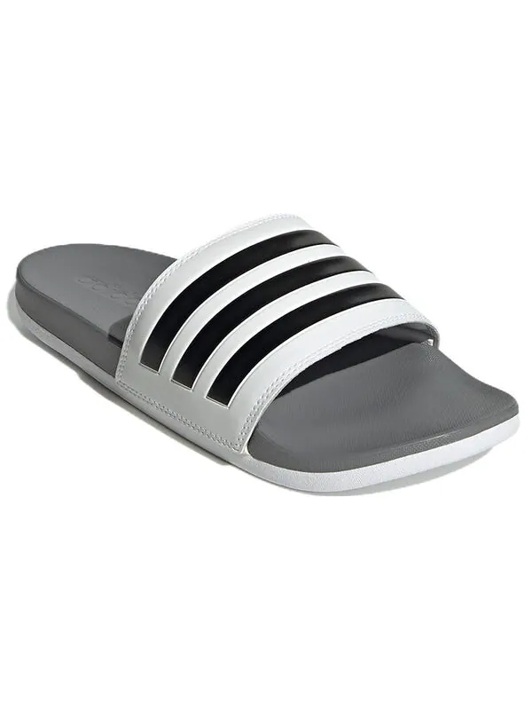 Тапочки adilette comfort slide 'white grey' Adidas — изображение 3 из 4, белый/черный