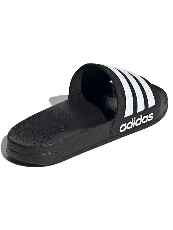 Тапочки adilette shower slide 'black white' Adidas — изображение 4 из 4, черный