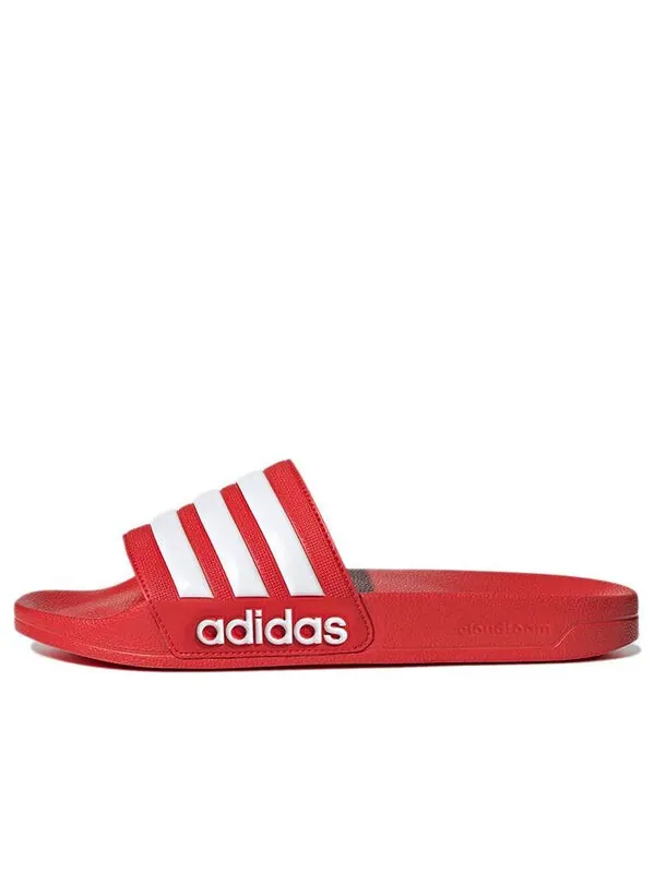 Тапочки adilette shower slide 'vivid red' Adidas — изображение 1 из 4, красный