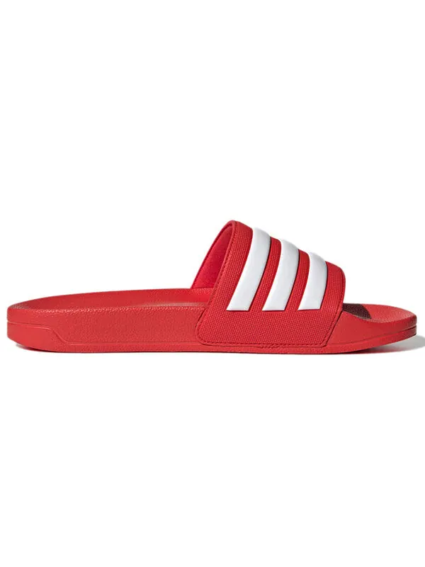 Тапочки adilette shower slide 'vivid red' Adidas — изображение 3 из 4, красный
