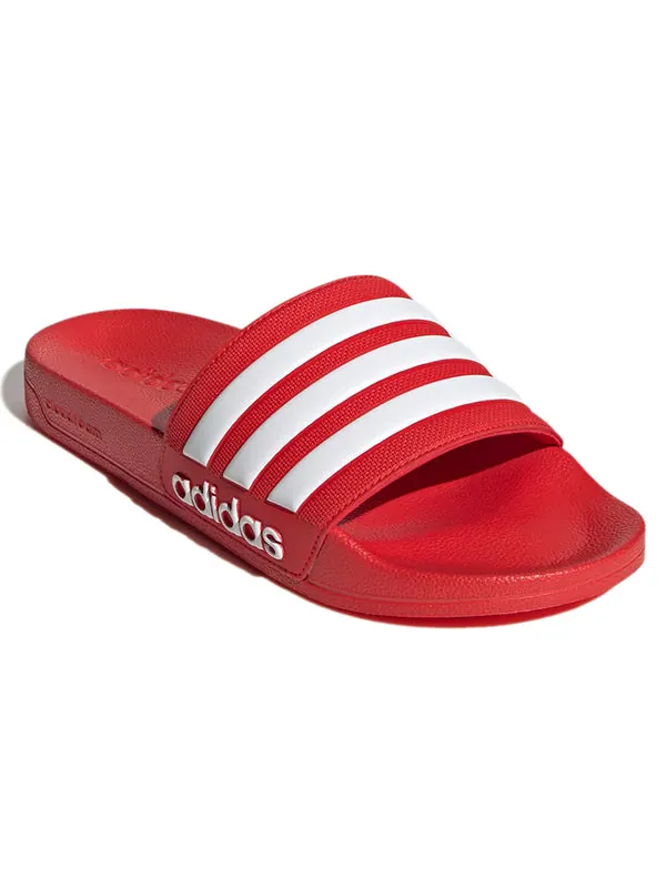 Тапочки adilette shower slide 'vivid red' Adidas — изображение 4 из 4, красный