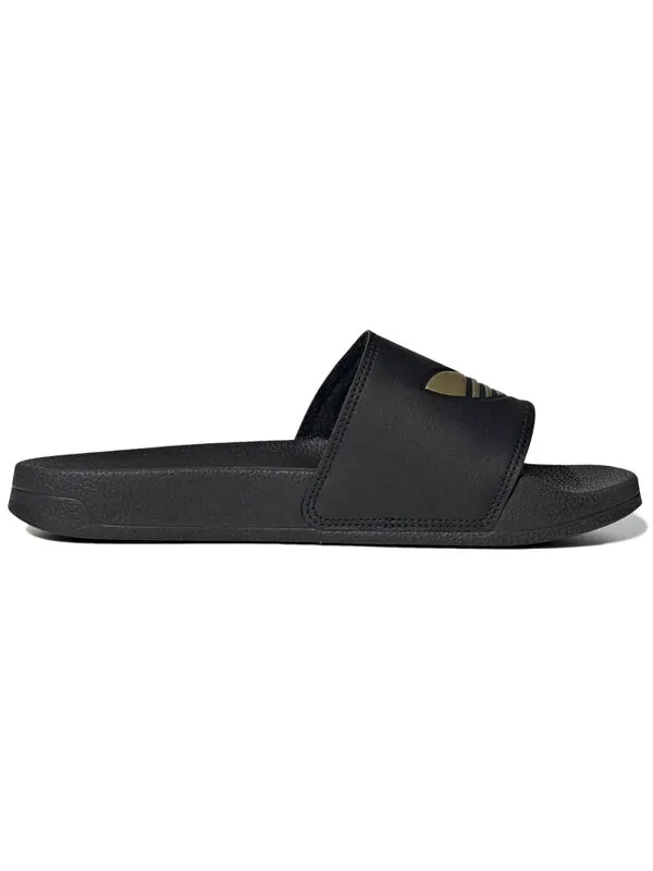 Тапочки adilette lite slide 'black matte gold' Adidas — изображение 3 из 4, черный