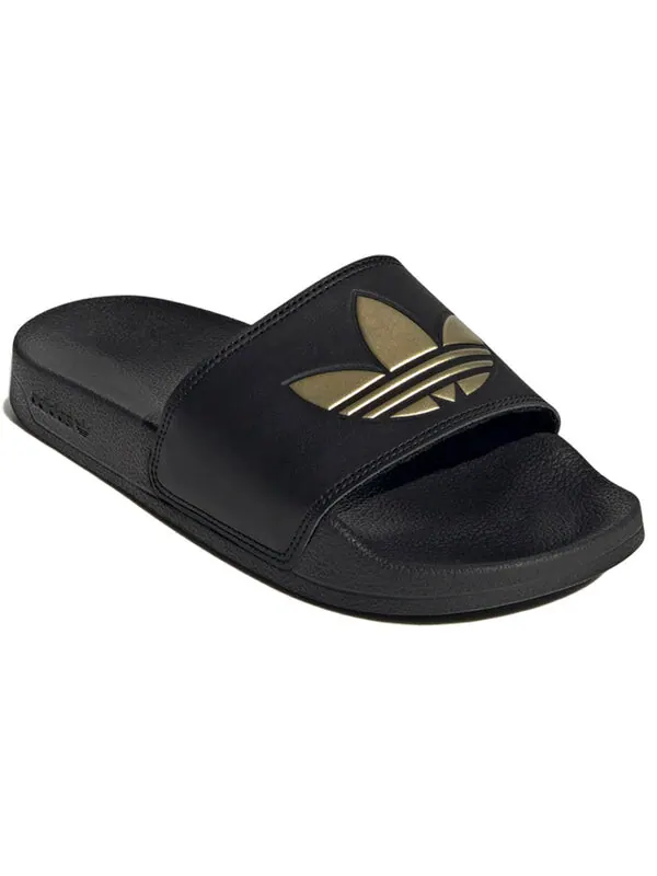 Тапочки adilette lite slide 'black matte gold' Adidas — изображение 4 из 4, черный