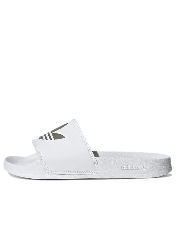 Тапочки adilette lite слайд Adidas — изображение 1 из 4, белый/белый/серебристый