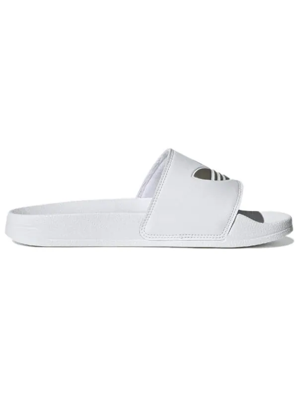 Тапочки adilette lite слайд Adidas — изображение 2 из 4, белый/белый/серебристый