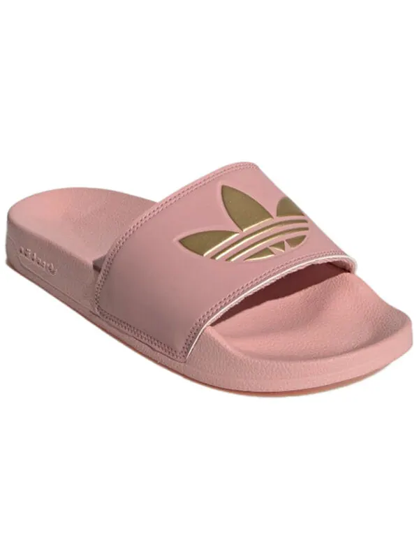 Тапочки adilette lite slide 'wonder mauve matte gold' Adidas — изображение 3 из 4, розовый