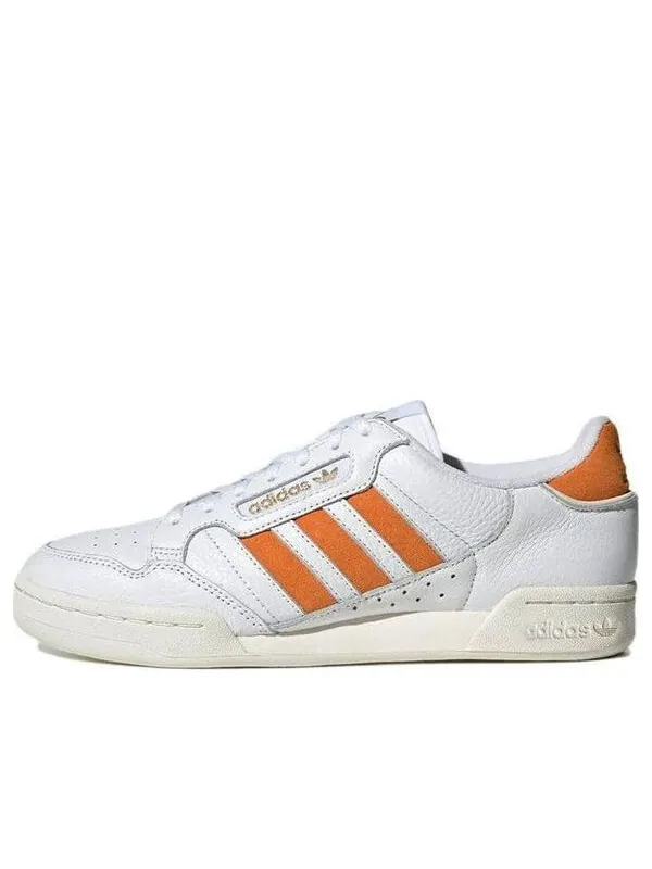 Кроссовки континентальные 80 полосок Adidas — изображение 1 из 4, белый/оранжевый