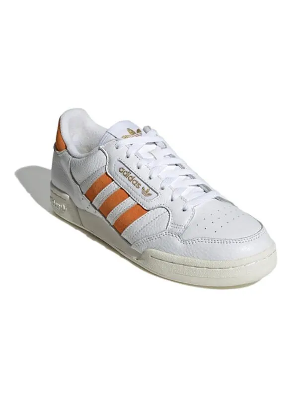 Кроссовки континентальные 80 полосок Adidas — изображение 3 из 4, белый/оранжевый