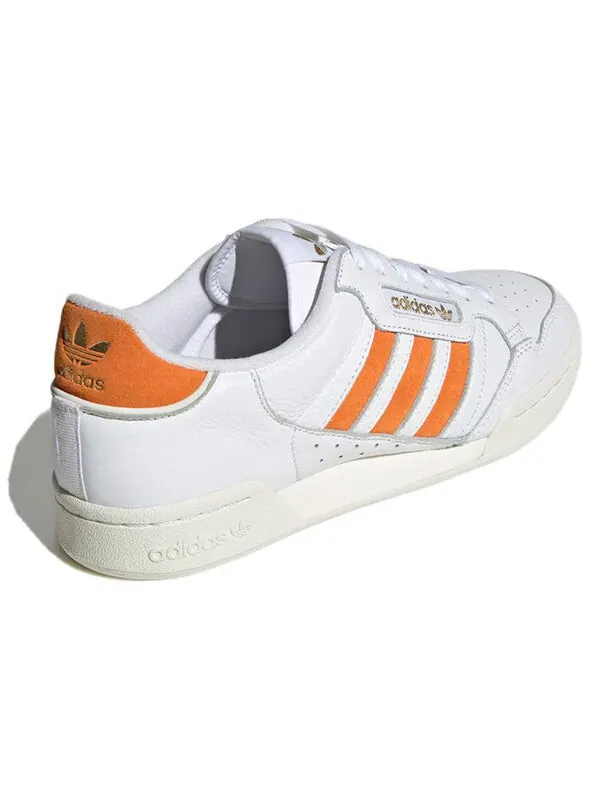 Кроссовки континентальные 80 полосок Adidas — изображение 4 из 4, белый/оранжевый