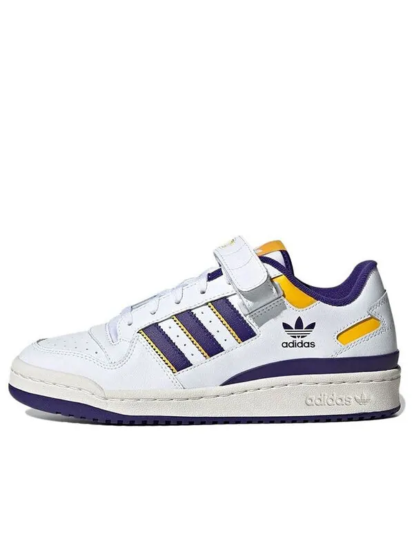 Кроссовки оригиналы форум 84 низкие чемпионы Adidas — изображение 1 из 4, белый/фиолетовый/желтый