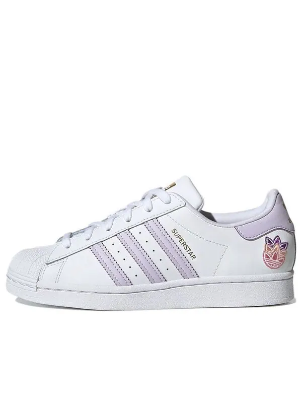Кроссовки суперзвезда Adidas — изображение 1 из 4, белый/фиолетовый/розовый