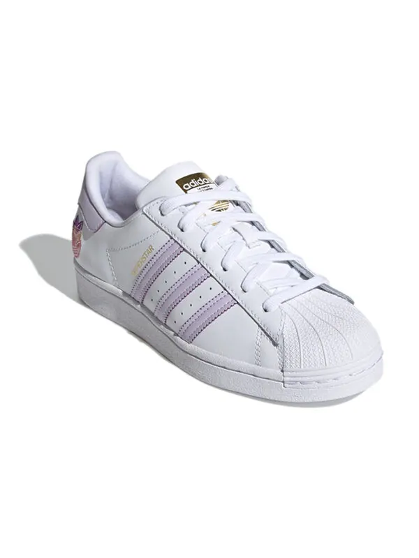 Кроссовки суперзвезда Adidas — изображение 3 из 4, белый/фиолетовый/розовый