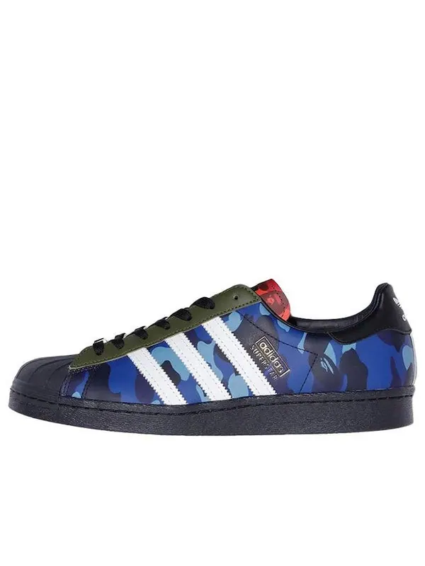 Кроссовки xa bathing ape superstar Adidas — изображение 1 из 4, черный/синий/красный