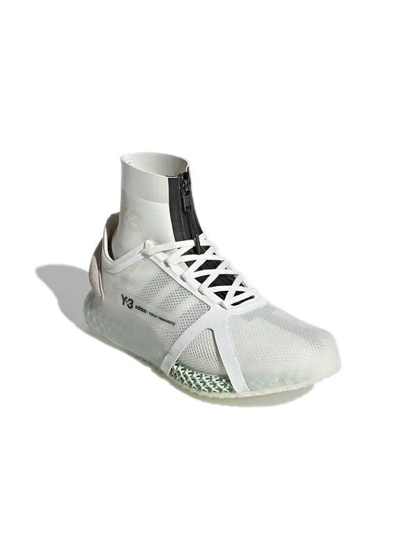 Кроссовки adidas Y-3 Runner 4D IOW Mid 'Core White' — изображение 3 из 4, белый