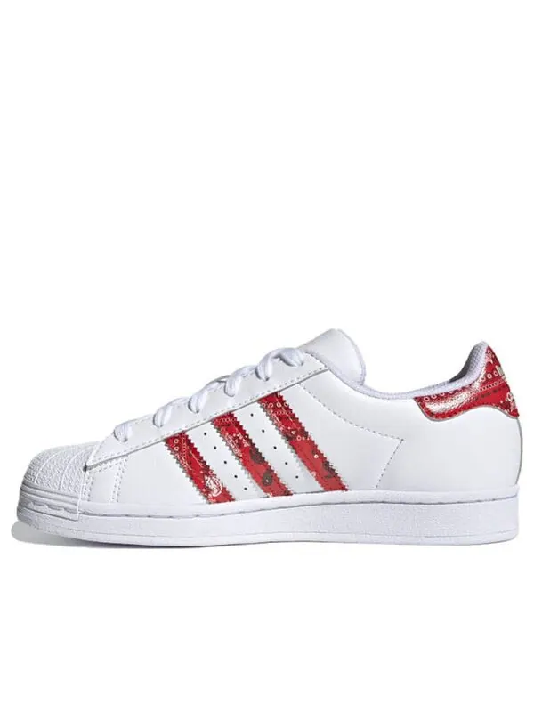 Кроссовки оригиналы суперзвезда Adidas — изображение 1 из 4, белый/темный красный
