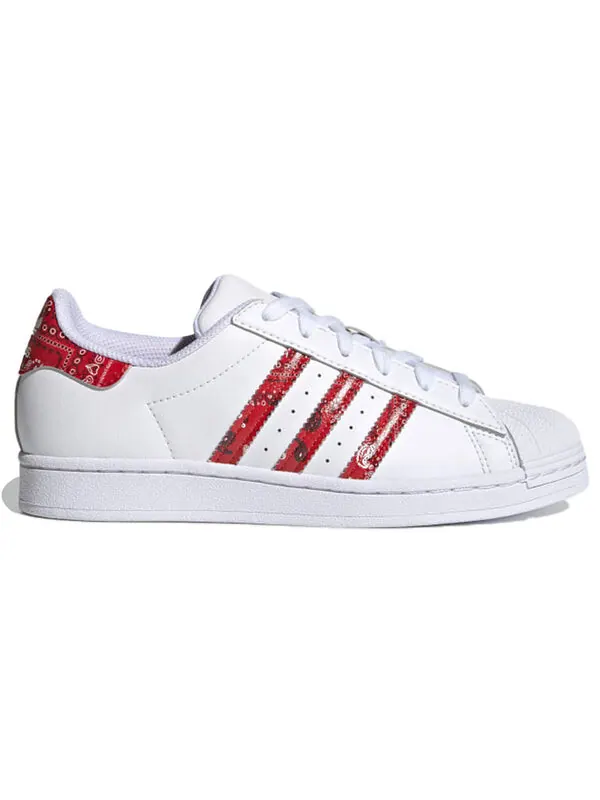 Кроссовки оригиналы суперзвезда Adidas — изображение 2 из 4, белый/темный красный