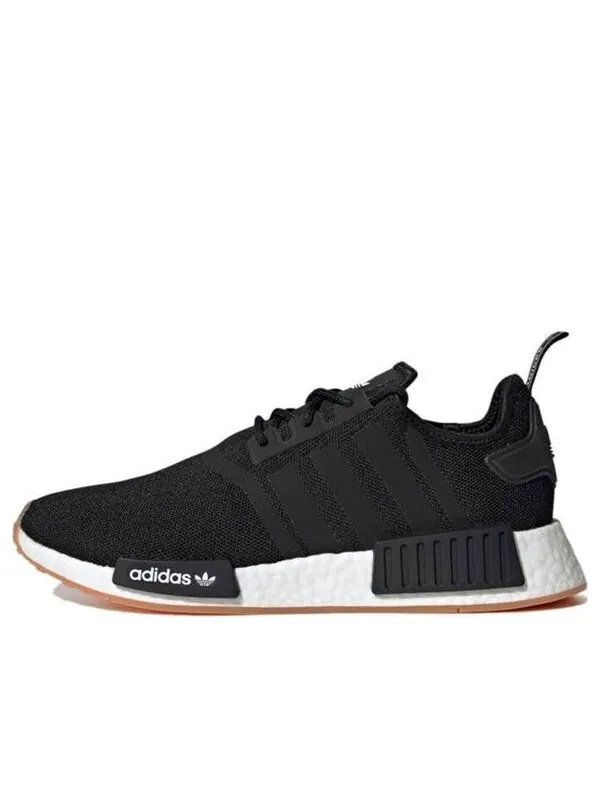 Кроссовки nmd_r1 primeblue 'black gum' Adidas — изображение 1 из 4, черный/белый