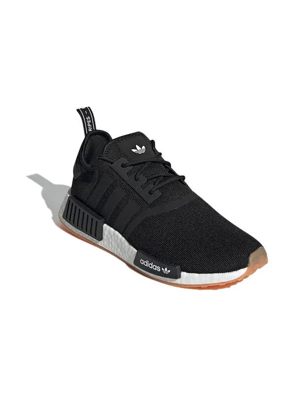 Кроссовки nmd_r1 primeblue 'black gum' Adidas — изображение 3 из 4, черный/белый