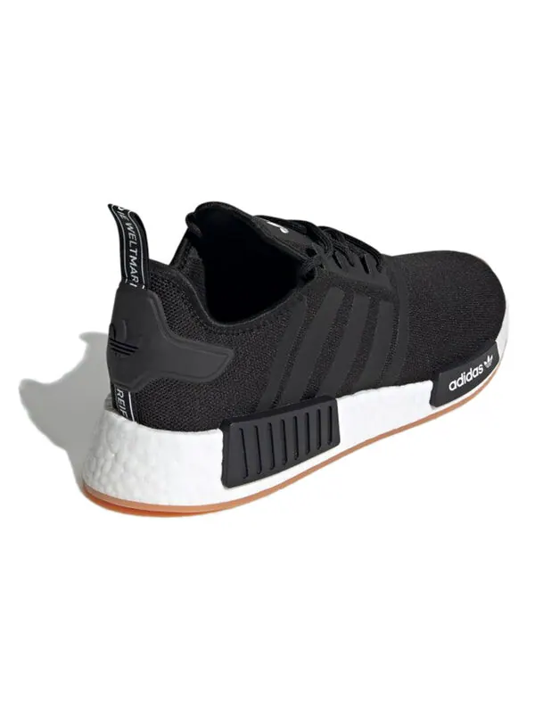 Кроссовки nmd_r1 primeblue 'black gum' Adidas — изображение 4 из 4, черный/белый