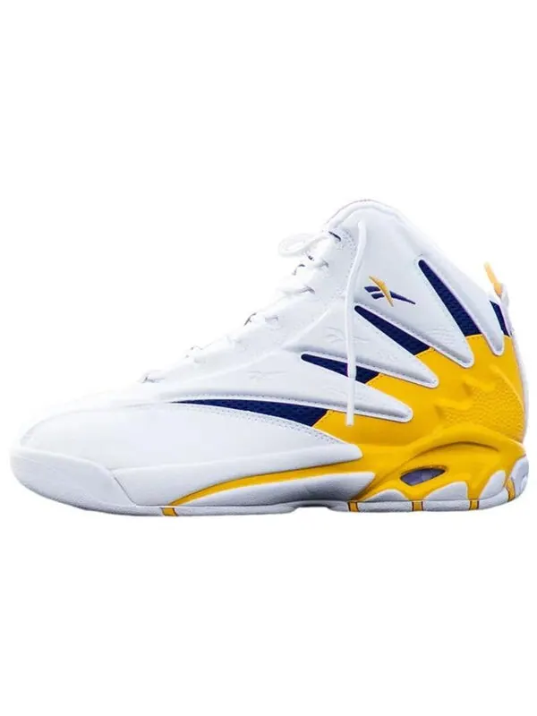 Кроссовки the blast 'lakers' Reebok — изображение 2 из 2, белый/фиолетовый-желтый