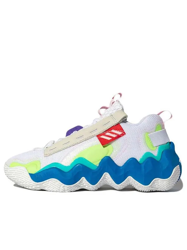 Кроссовки adidas Exhibit B Wear-resistant Non-Slip White Green Blue — изображение 1 из 4, белый/синий