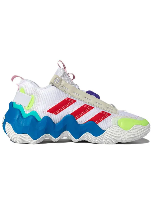 Кроссовки adidas Exhibit B Wear-resistant Non-Slip White Green Blue — изображение 2 из 4, белый/синий