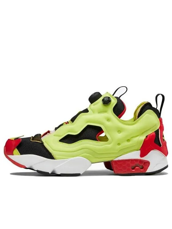 Кроссовки maison margiela x instapump fury 'memory of - citron' Reebok — изображение 1 из 4, зеленый/красный/черный