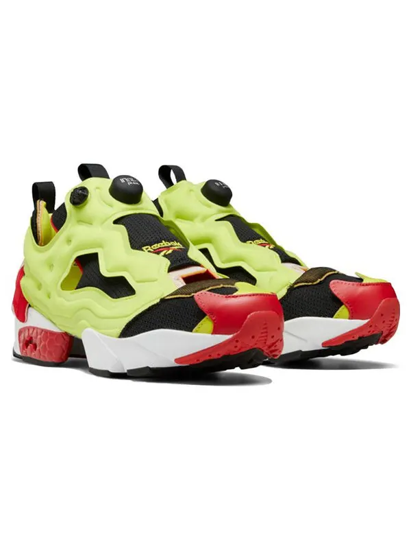 Кроссовки maison margiela x instapump fury 'memory of - citron' Reebok — изображение 3 из 4, зеленый/красный/черный