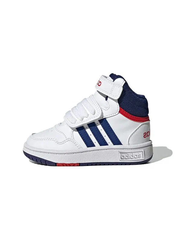 Кроссовки neo hoops mid Adidas — изображение 2 из 4, белый/синий