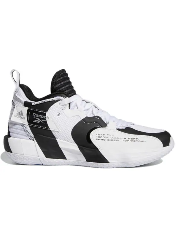 Кроссовки shaquille oneal x dame 7 extply Adidas — изображение 2 из 4, черный белый