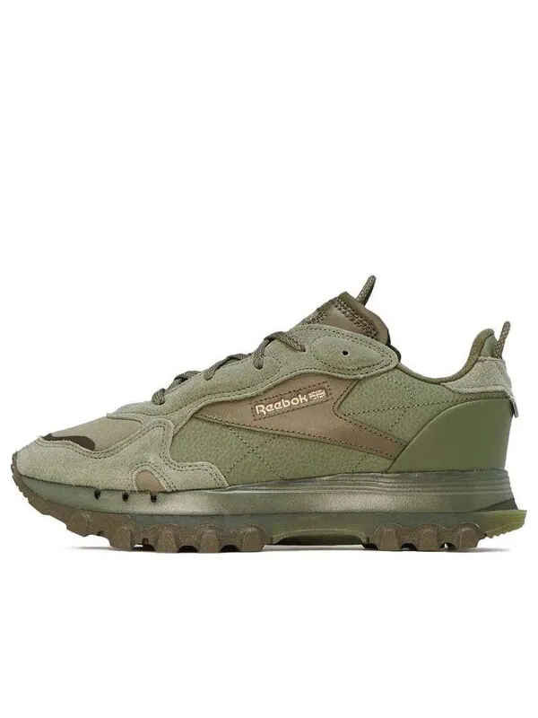 Кроссовки cardi b x classic leather 'hunter green' Reebok — изображение 1 из 4, зеленый