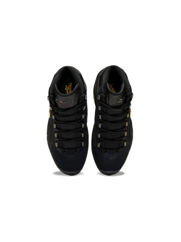 Кроссовки question mid lux 'black gold' Reebok — изображение 4 из 4, черный/золотистый