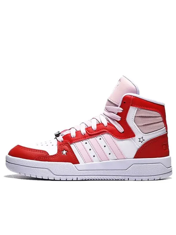 Кроссовки neo entrap mid shoes красные розовые Adidas — изображение 1 из 4, белый/красный/розовый