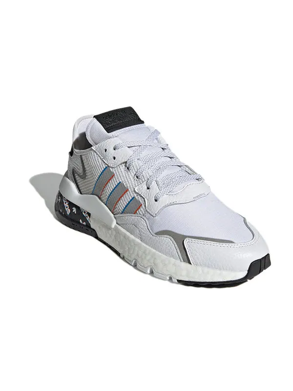 Кроссовки оригинальные nite jogger Adidas — изображение 3 из 4, белый/черный/серебристый