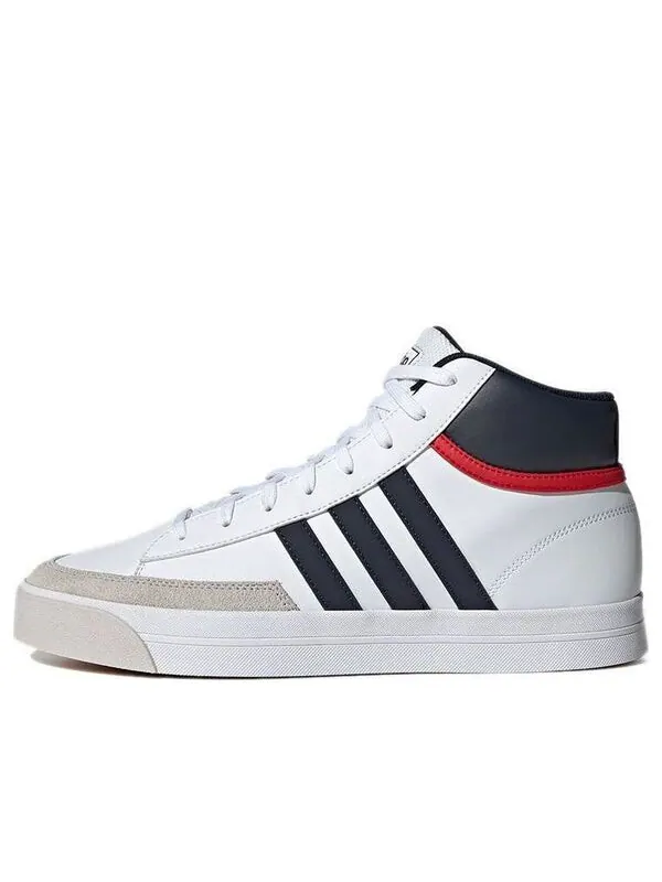 Кроссовки neo retrovulc mid white Adidas — изображение 1 из 4, белый/темный/красный