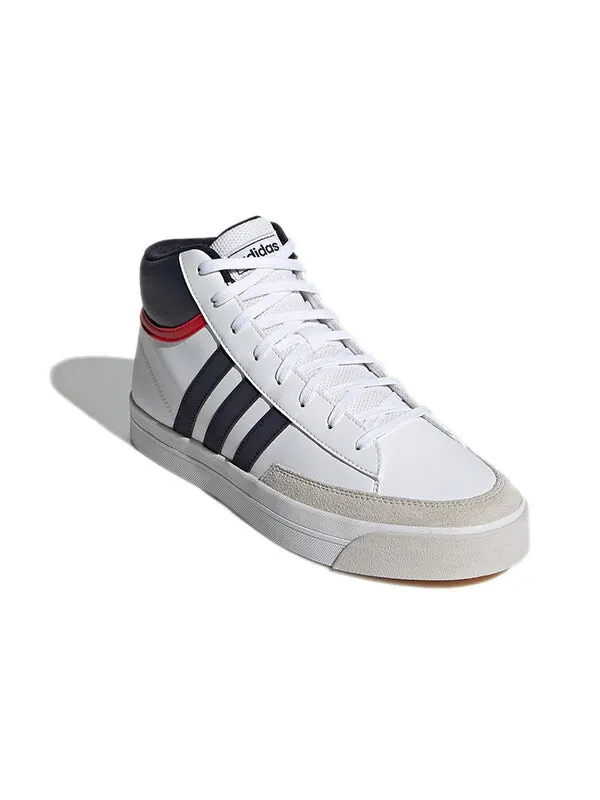 Кроссовки neo retrovulc mid white Adidas — изображение 3 из 4, белый/темный/красный